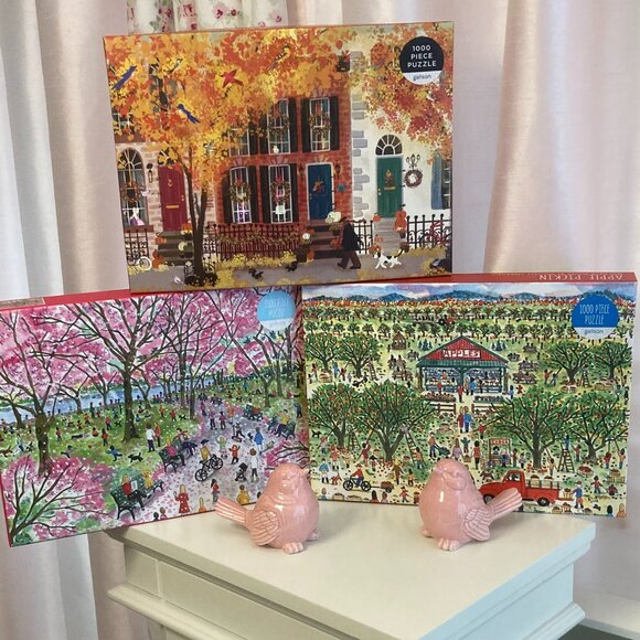 Michael Storrings for Galison Fall Themed puzzles, 1000 pieces x3 - Picture 1 of 4